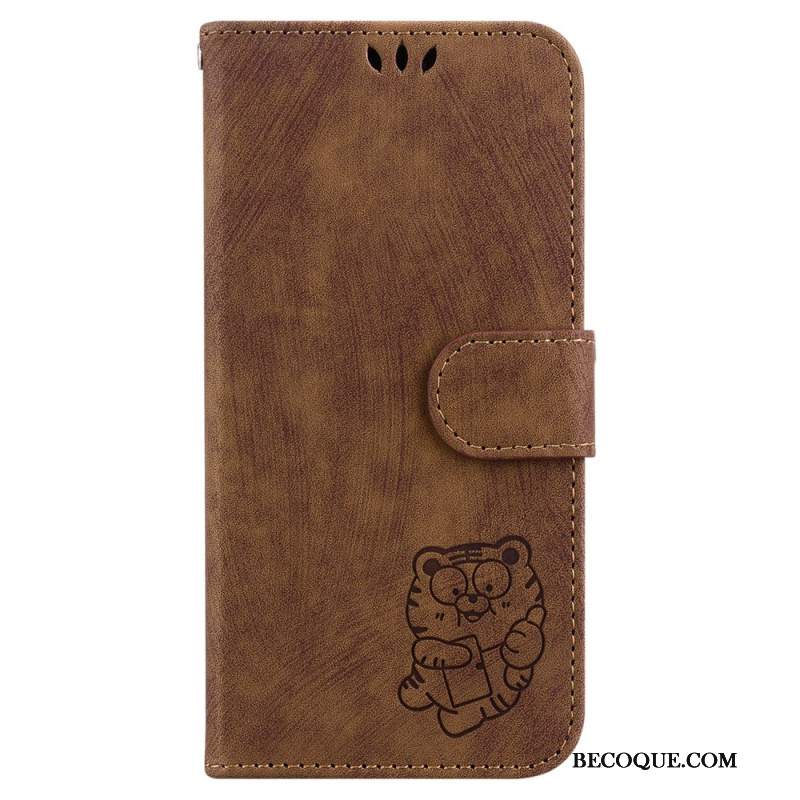 Etui Folio Do Realme 12 / 12x 5g Słodki Tygrys
