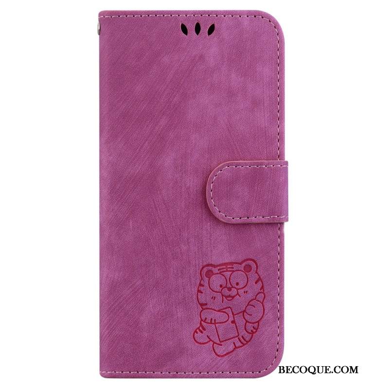 Etui Folio Do Realme 12 / 12x 5g Słodki Tygrys
