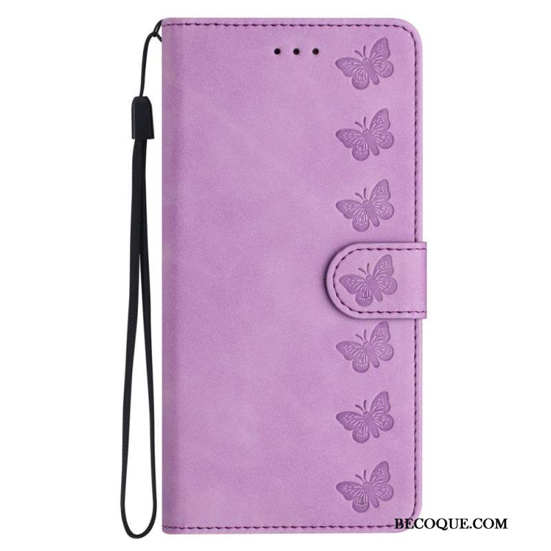 Etui Folio Do Samsung Galaxy A15 5g Fryz Motylkowy Z Paskiem