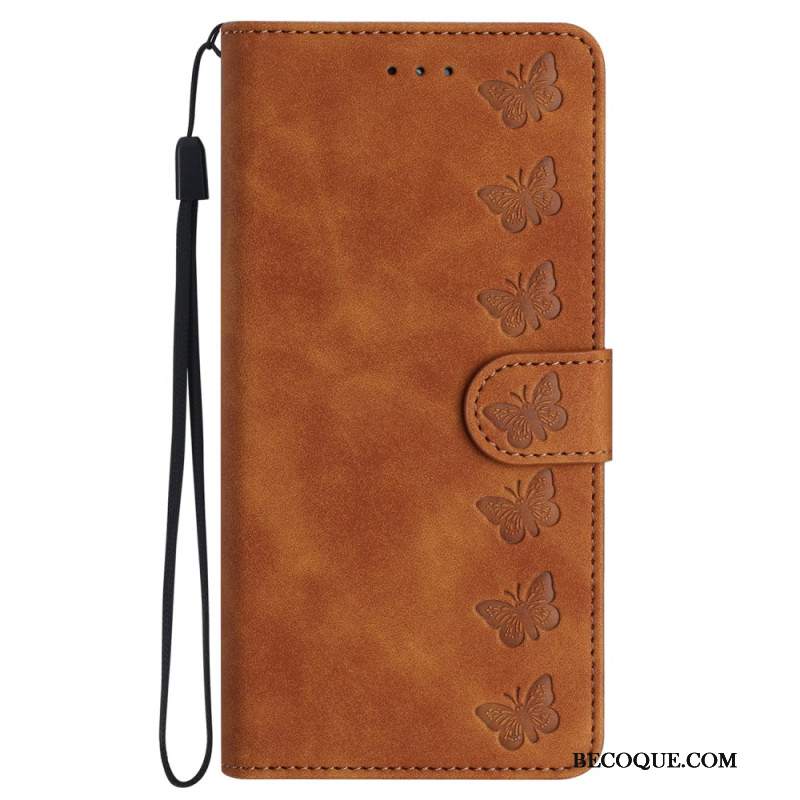 Etui Folio Do Samsung Galaxy A15 5g Fryz Motylkowy Z Paskiem