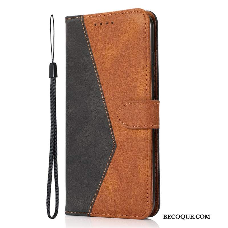 Etui Folio Do Samsung Galaxy A16 5g Dwukolorowy Pasek