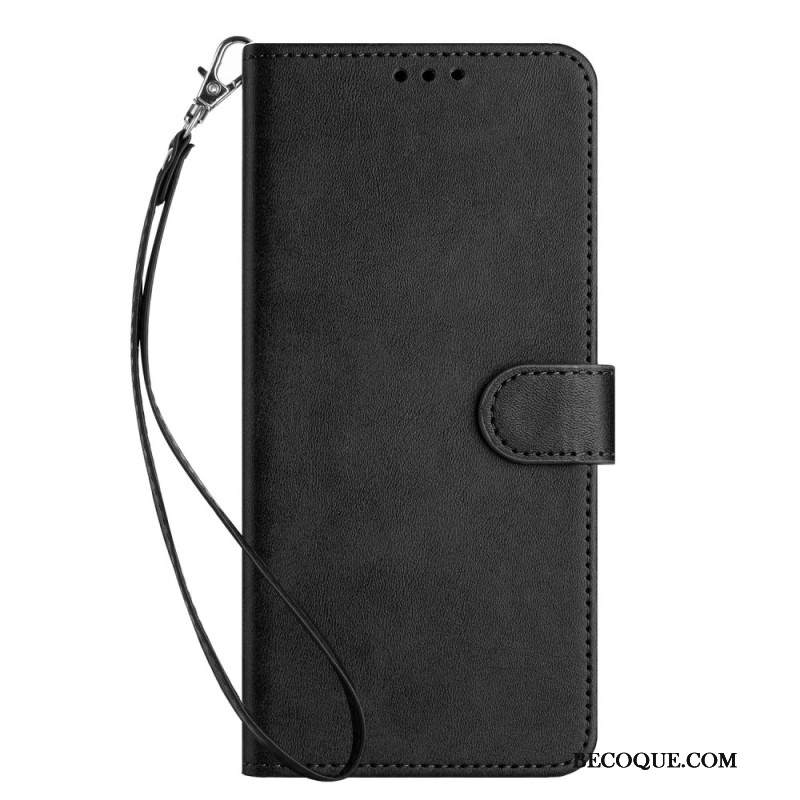 Etui Folio Do Samsung Galaxy A16 5g Gładka Skóra Z Paskiem