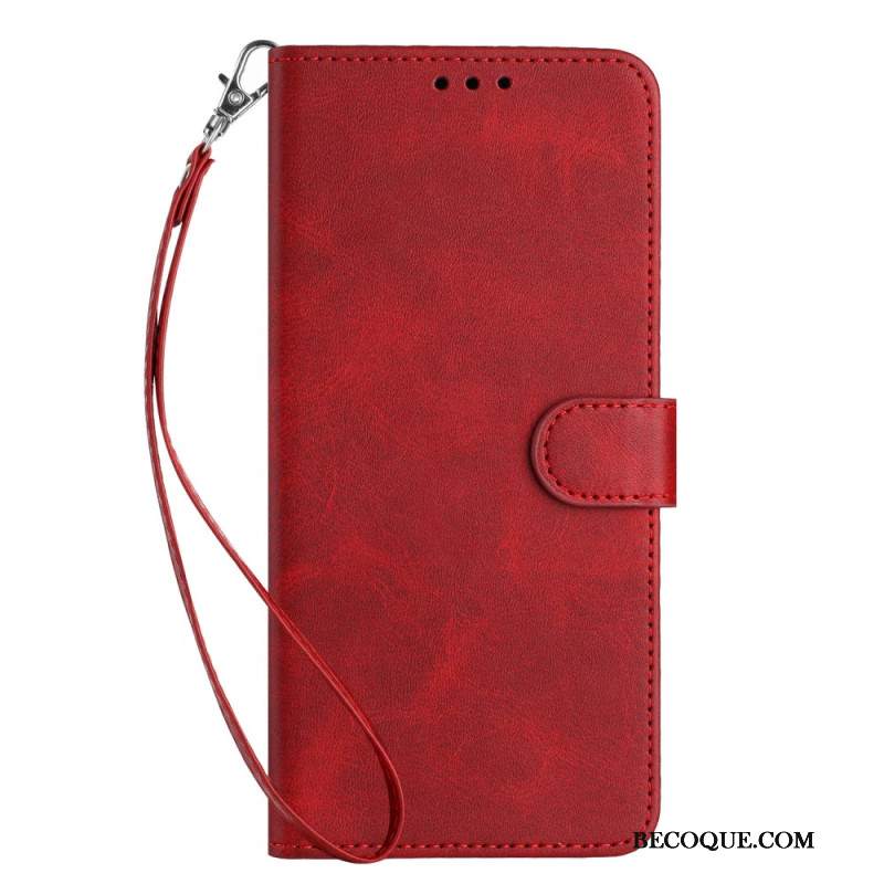 Etui Folio Do Samsung Galaxy A16 5g Gładka Skóra Z Paskiem