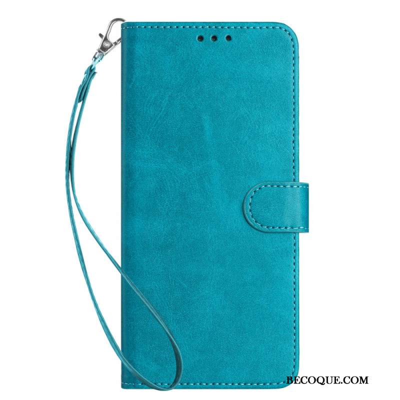 Etui Folio Do Samsung Galaxy A16 5g Gładka Skóra Z Paskiem