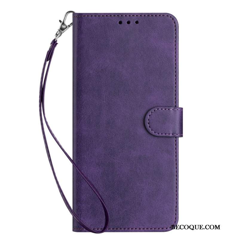 Etui Folio Do Samsung Galaxy A16 5g Gładka Skóra Z Paskiem