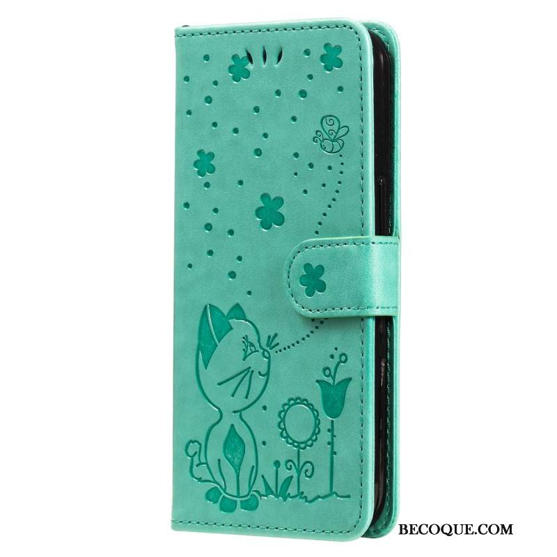 Etui Folio Do Samsung Galaxy A16 5g Kot I Pszczoła
