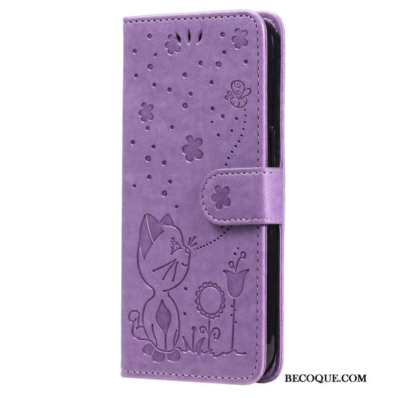 Etui Folio Do Samsung Galaxy A16 5g Kot I Pszczoła