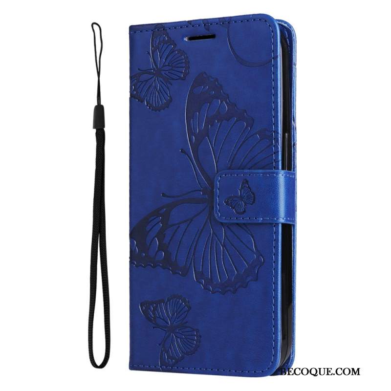 Etui Folio Do Samsung Galaxy A55 5g Gigantyczne Motyle Z Paskiem