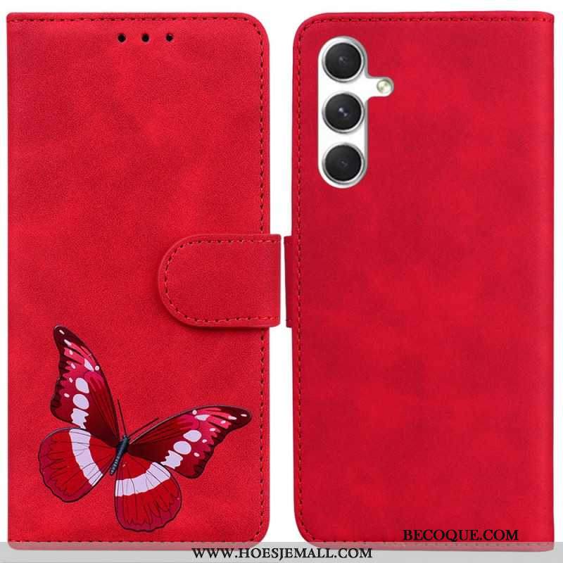 Etui Folio Do Samsung Galaxy S24 5g Motyl Z Paskiem