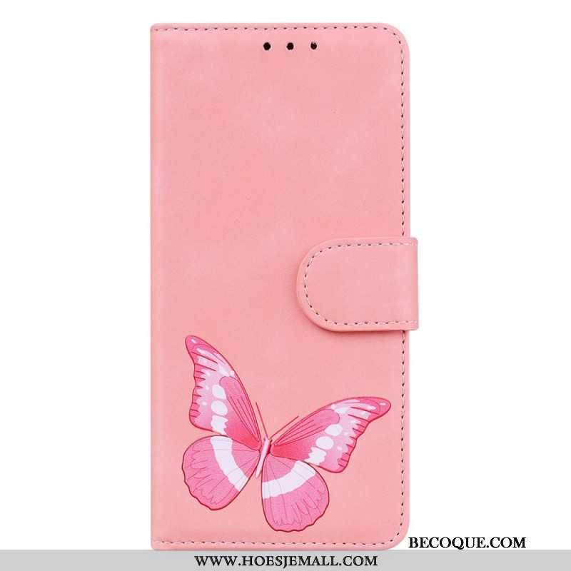 Etui Folio Do Samsung Galaxy S24 5g Motyl Z Paskiem