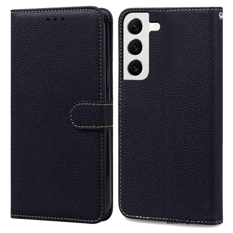 Etui Folio Do Samsung Galaxy S24 5g Sztuczna Skóra Litchi Z Paskiem