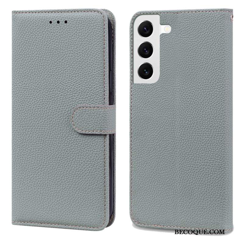 Etui Folio Do Samsung Galaxy S24 5g Sztuczna Skóra Litchi Z Paskiem