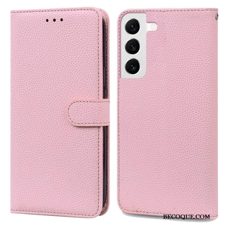 Etui Folio Do Samsung Galaxy S24 5g Sztuczna Skóra Litchi Z Paskiem