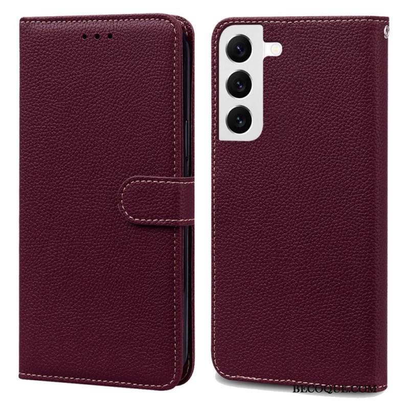 Etui Folio Do Samsung Galaxy S24 5g Sztuczna Skóra Litchi Z Paskiem
