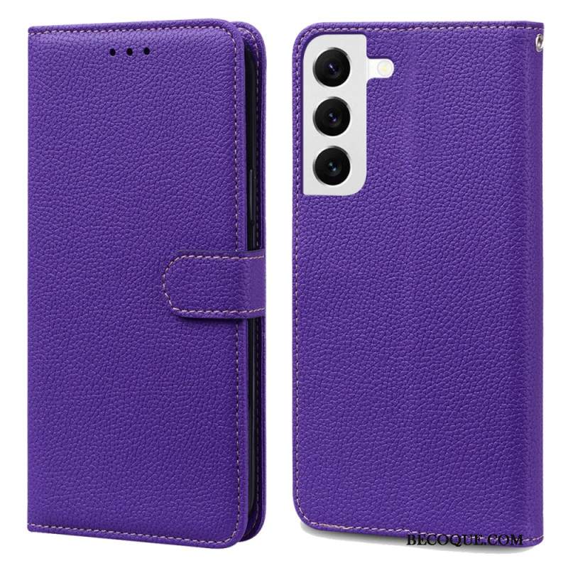 Etui Folio Do Samsung Galaxy S24 5g Sztuczna Skóra Litchi Z Paskiem