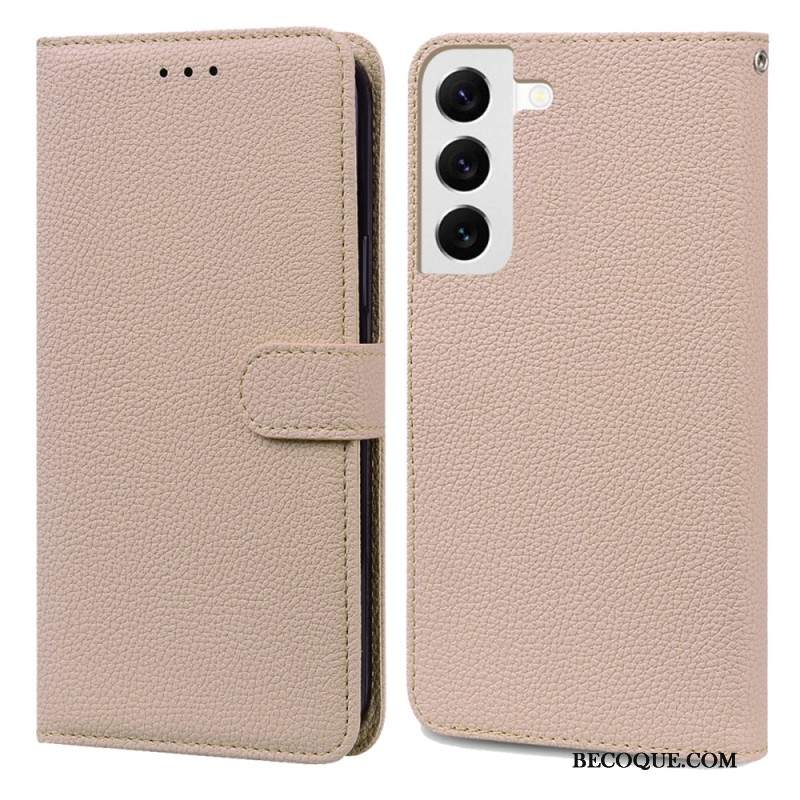 Etui Folio Do Samsung Galaxy S24 5g Sztuczna Skóra Litchi Z Paskiem
