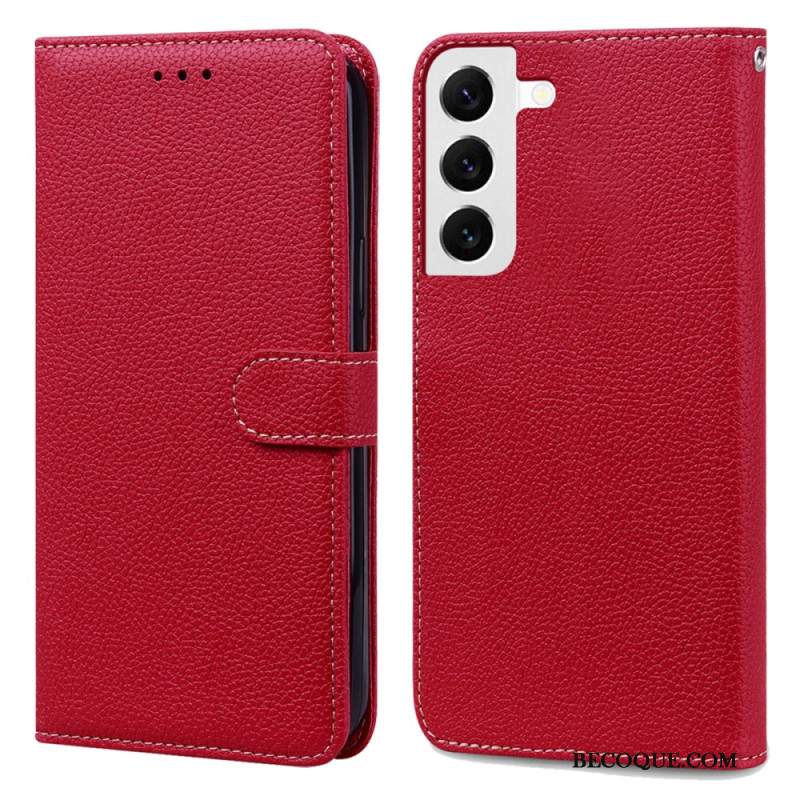 Etui Folio Do Samsung Galaxy S24 5g Sztuczna Skóra Litchi Z Paskiem