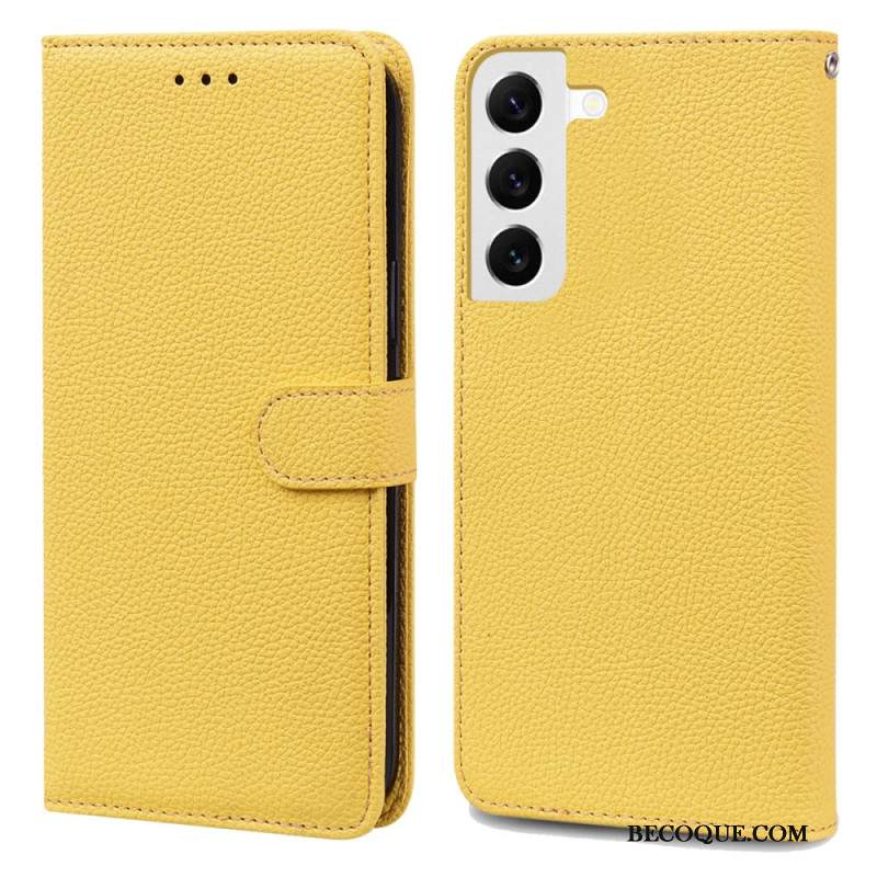 Etui Folio Do Samsung Galaxy S24 5g Sztuczna Skóra Litchi Z Paskiem