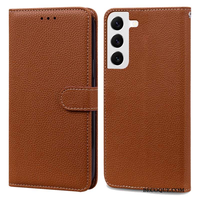 Etui Folio Do Samsung Galaxy S24 5g Sztuczna Skóra Litchi Z Paskiem