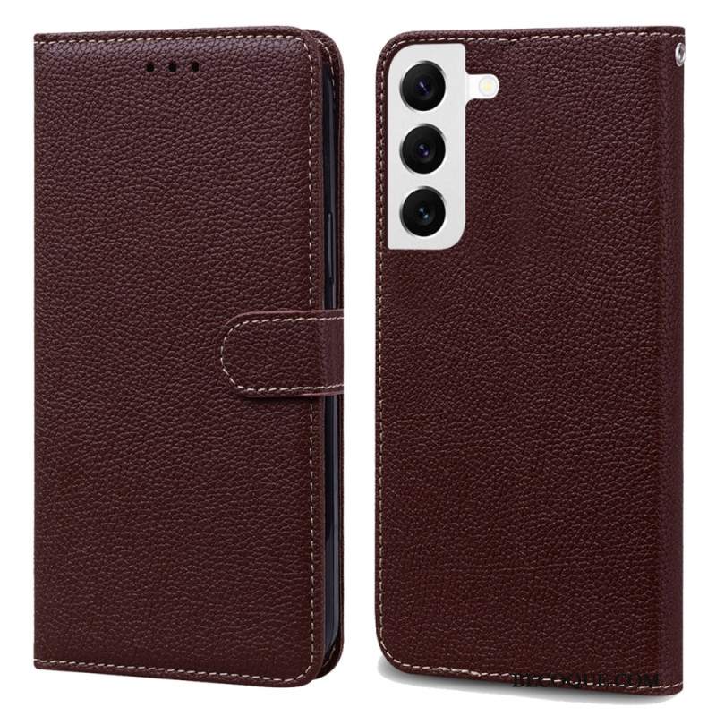 Etui Folio Do Samsung Galaxy S24 5g Sztuczna Skóra Litchi Z Paskiem