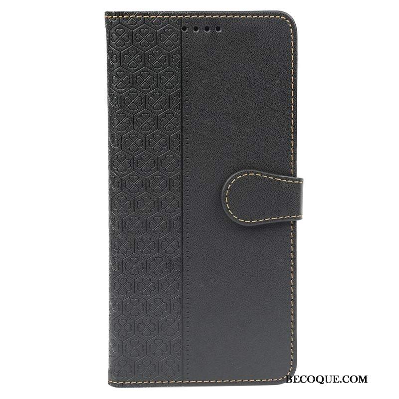 Etui Folio Do Samsung Galaxy S24 Fe Wzór CZterolistnej Koniczyny