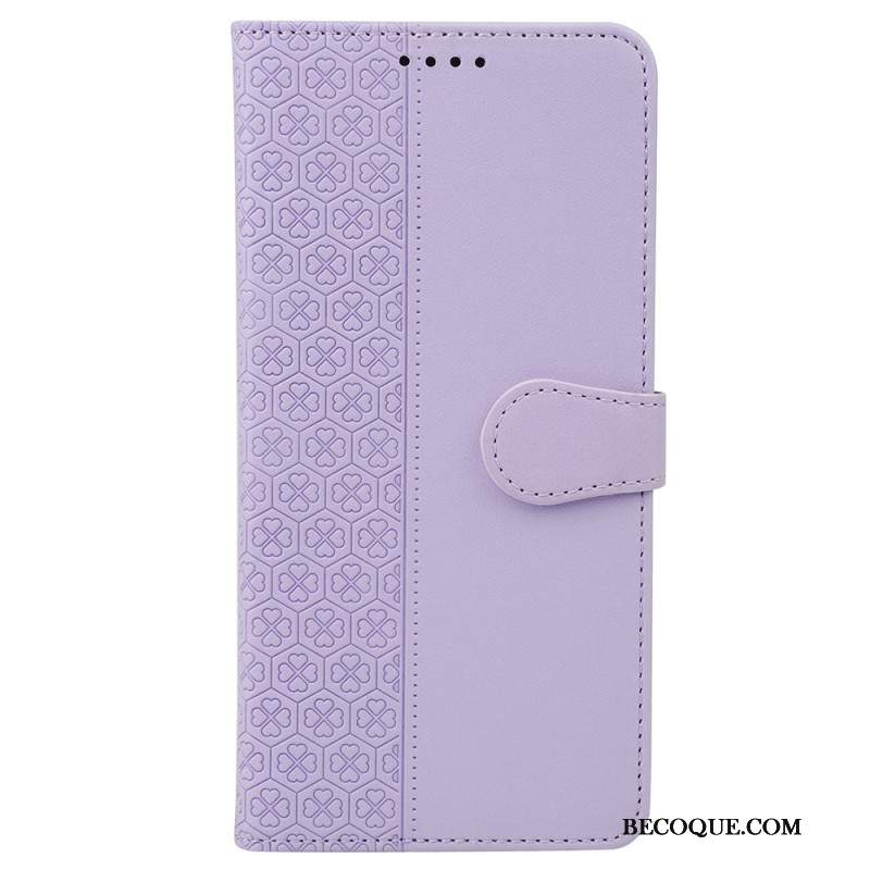 Etui Folio Do Samsung Galaxy S24 Fe Wzór CZterolistnej Koniczyny