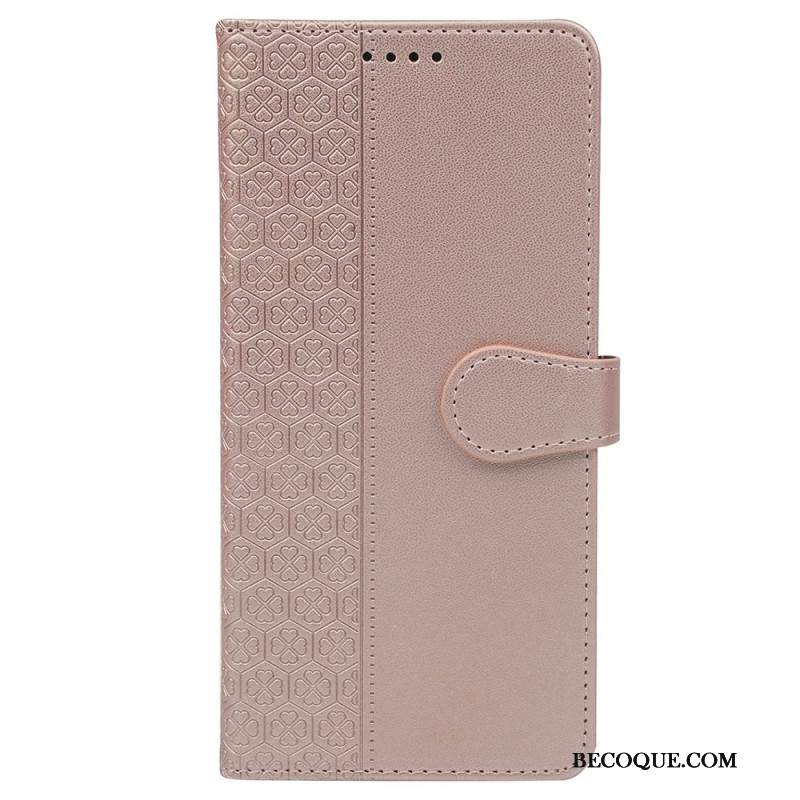 Etui Folio Do Samsung Galaxy S24 Fe Wzór CZterolistnej Koniczyny