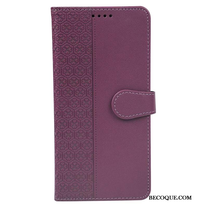 Etui Folio Do Samsung Galaxy S24 Fe Wzór CZterolistnej Koniczyny