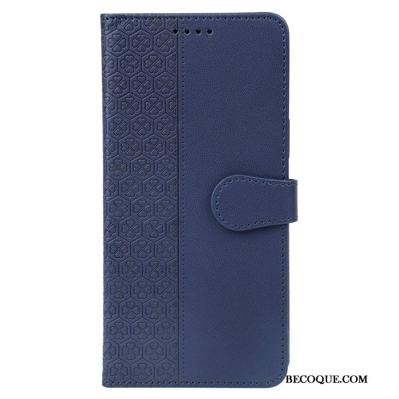 Etui Folio Do Samsung Galaxy S24 Fe Wzór CZterolistnej Koniczyny