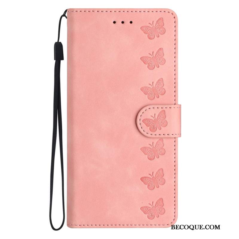 Etui Folio Do Samsung Galaxy S24 Ultra 5g Fryz Motylkowy Z Paskiem