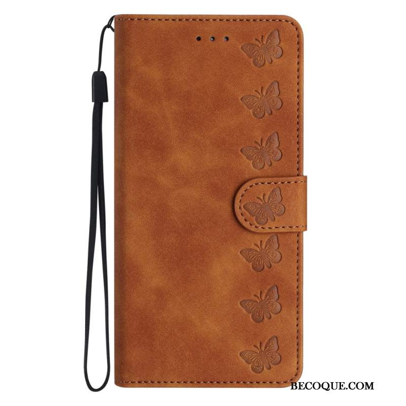 Etui Folio Do Samsung Galaxy S24 Ultra 5g Fryz Motylkowy Z Paskiem