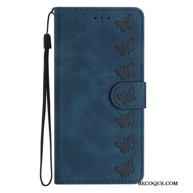 Etui Folio Do Samsung Galaxy S24 Ultra 5g Fryz Motylkowy Z Paskiem