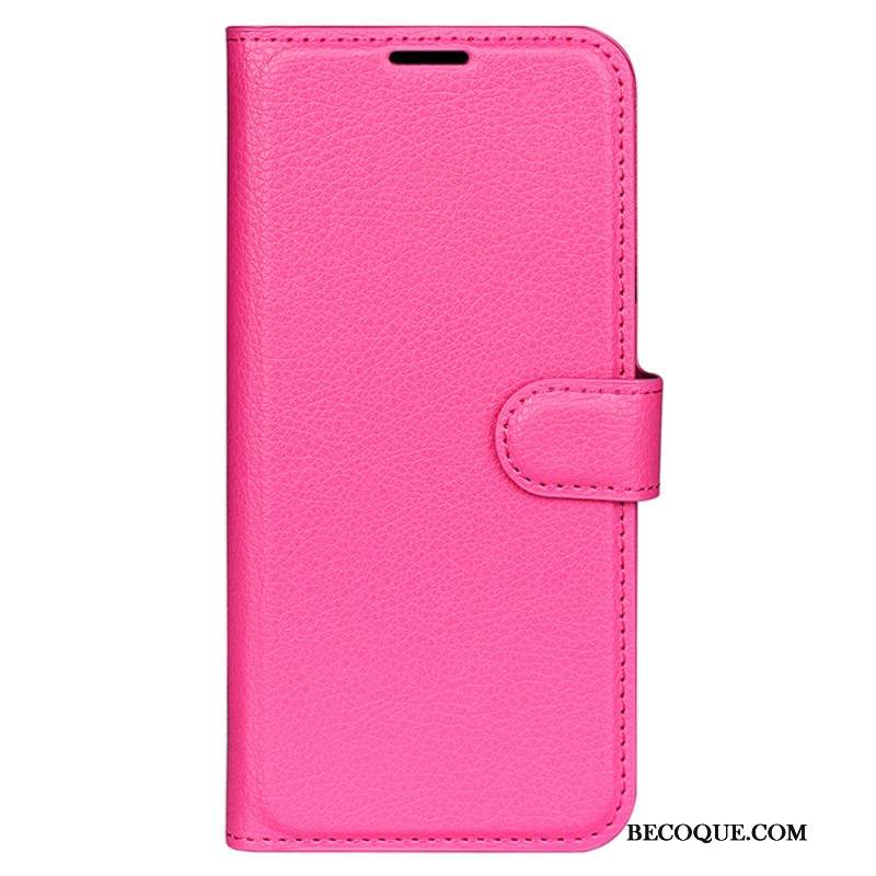 Etui Folio Do Sony Xperia 1 Vi Klasyczna Sztuczna Skóra Litchi