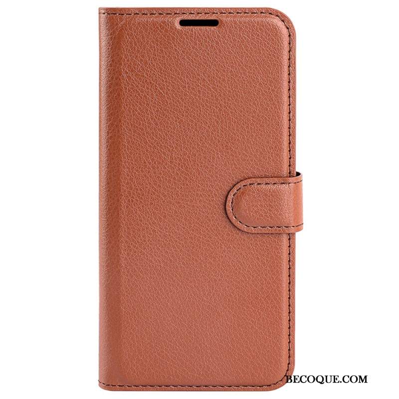 Etui Folio Do Sony Xperia 1 Vi Klasyczna Sztuczna Skóra Litchi