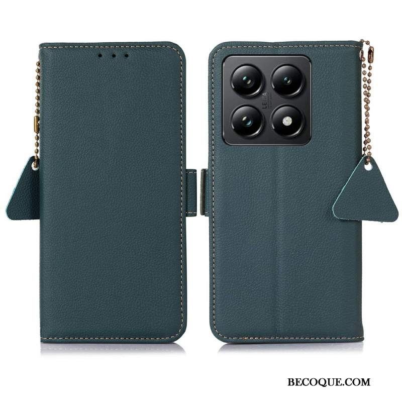 Etui Folio Do Xiaomi 14t Pro Blokowanie Rfid W Skórze
