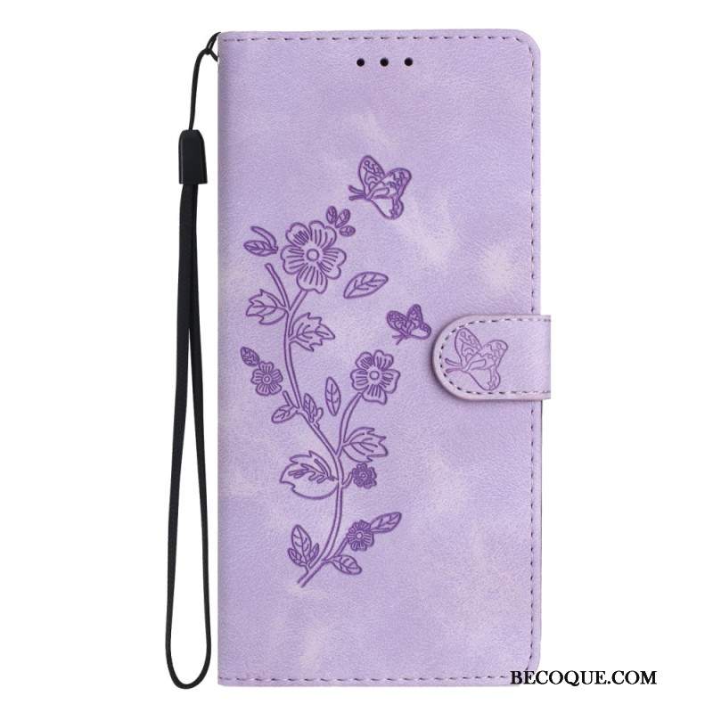 Etui Folio Do Xiaomi 14t Pro Kwiatowy Wzór Z Paskiem