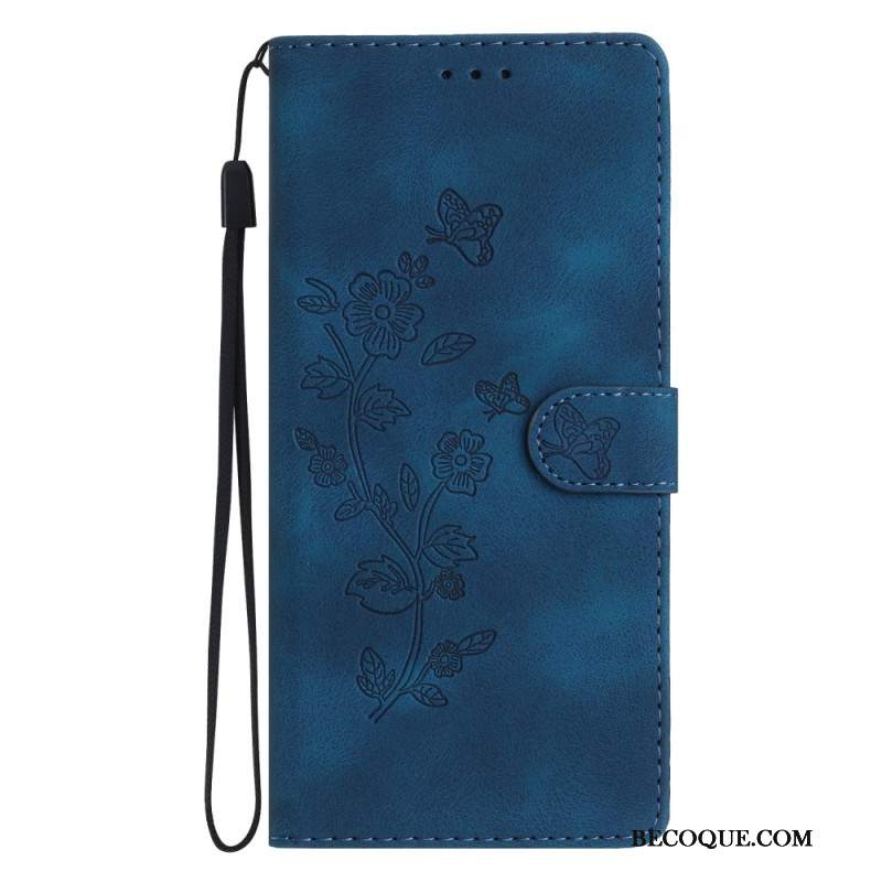 Etui Folio Do Xiaomi 14t Pro Kwiatowy Wzór Z Paskiem