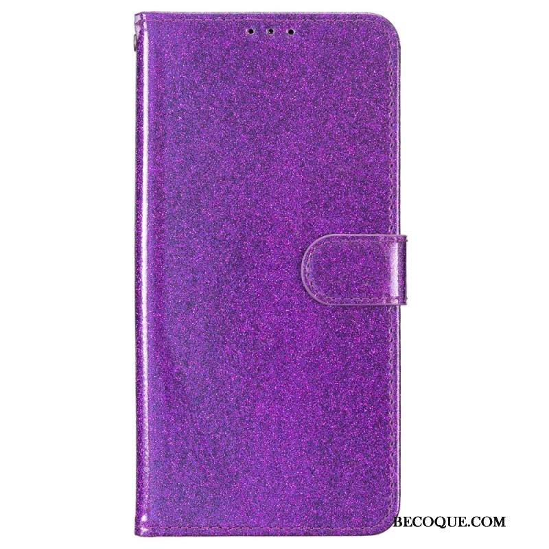 Etui Folio Do iPhone 16 Cekiny Z Paskami