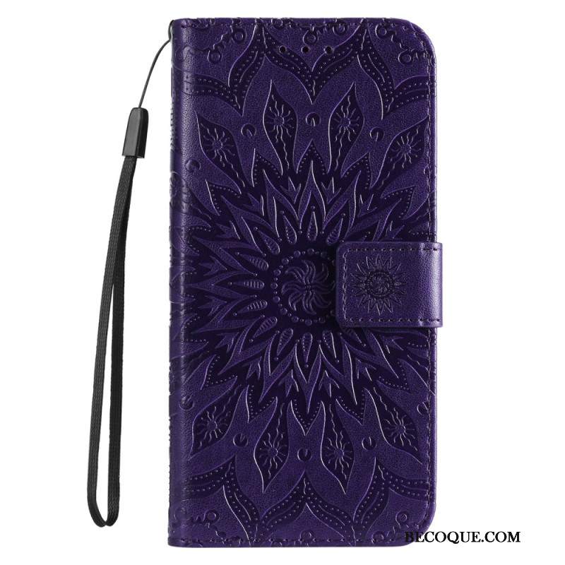 Etui Folio Do iPhone 16 Pro Mandala Ze Smyczą