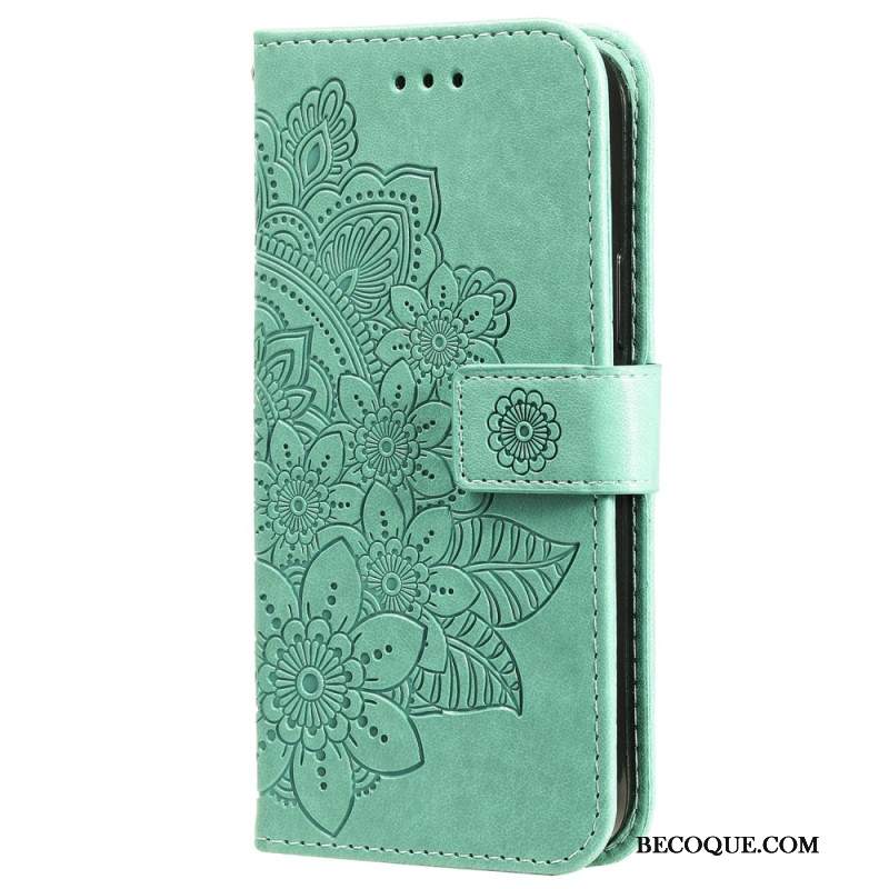 Etui Folio Do iPhone 16 Pro Nadruk Mandali Z Paskiem