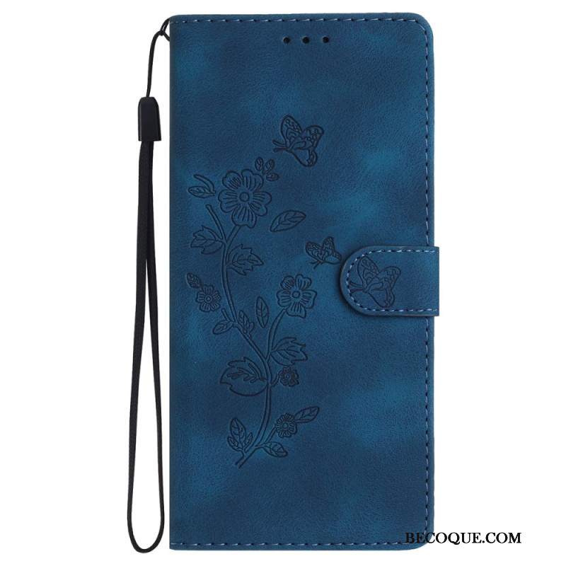 Etui Folio Do iPhone 16 Pro Nadruk W Kwiatowy Wzór