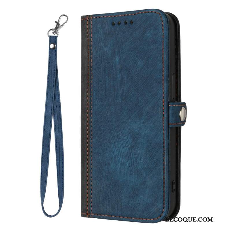 Etui Folio Google Pixel 8a Dwukolorowy Pasek Etui Ochronne