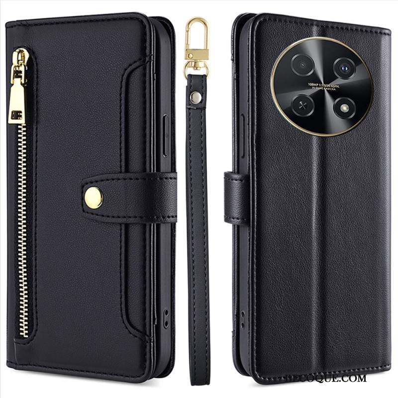 Etui Folio Huawei Nova 12i Portfel 4g Z Paskiem I Paskiem Na Ramię Etui Ochronne