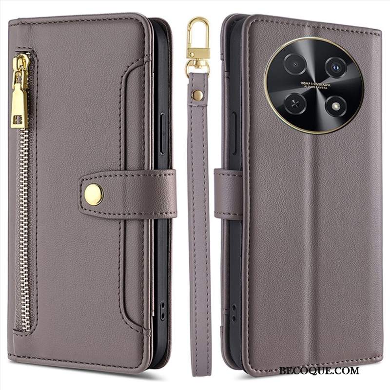 Etui Folio Huawei Nova 12i Portfel 4g Z Paskiem I Paskiem Na Ramię Etui Ochronne