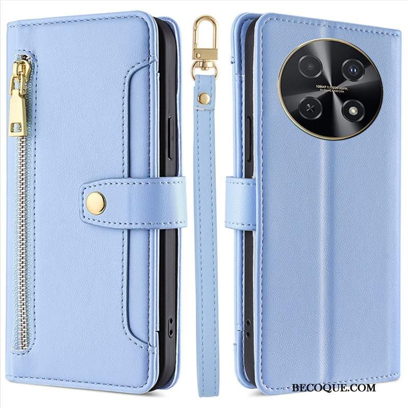 Etui Folio Huawei Nova 12i Portfel 4g Z Paskiem I Paskiem Na Ramię Etui Ochronne