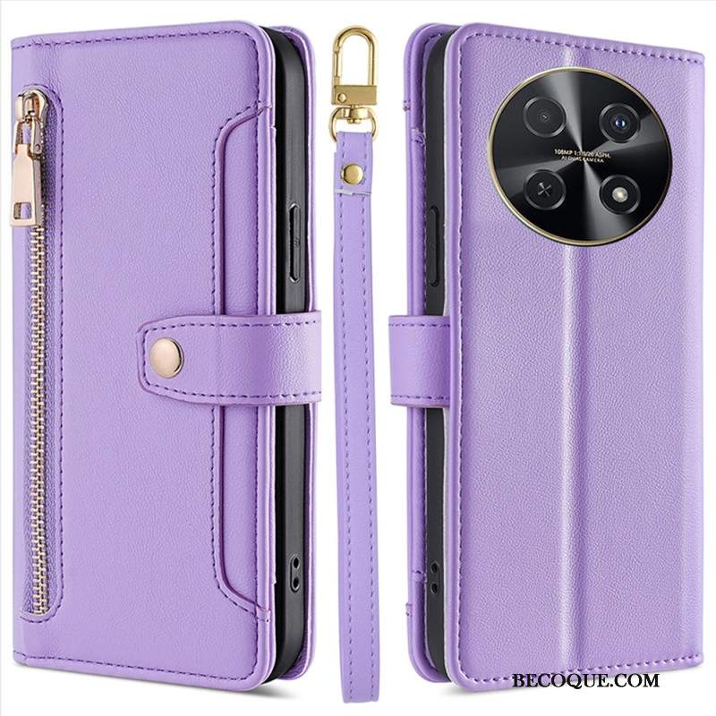 Etui Folio Huawei Nova 12i Portfel 4g Z Paskiem I Paskiem Na Ramię Etui Ochronne