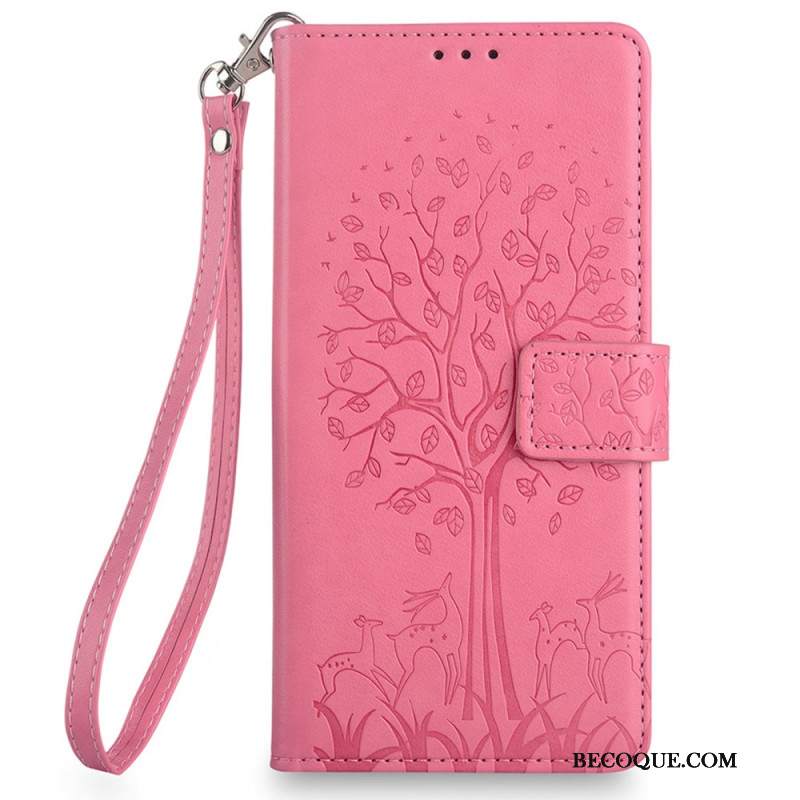 Etui Folio Huawei Pura 70 Jeleń Z Paskiem