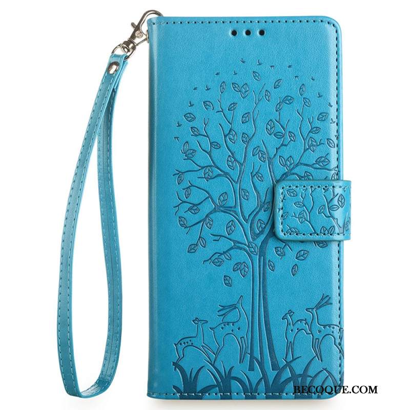 Etui Folio Huawei Pura 70 Jeleń Z Paskiem