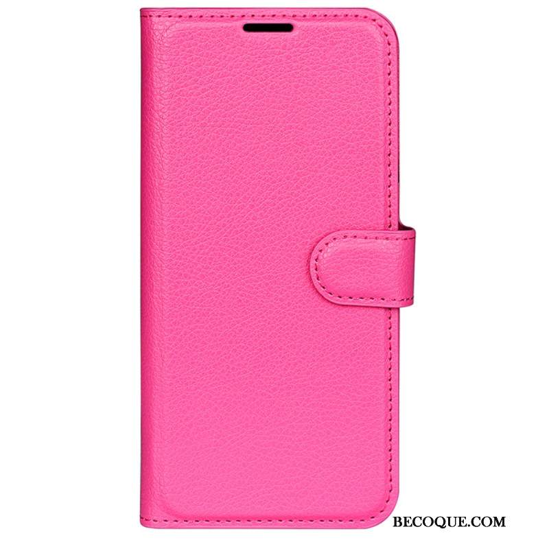 Etui Folio Huawei Pura 70 Klasyczna Sztuczna Skóra Litchi