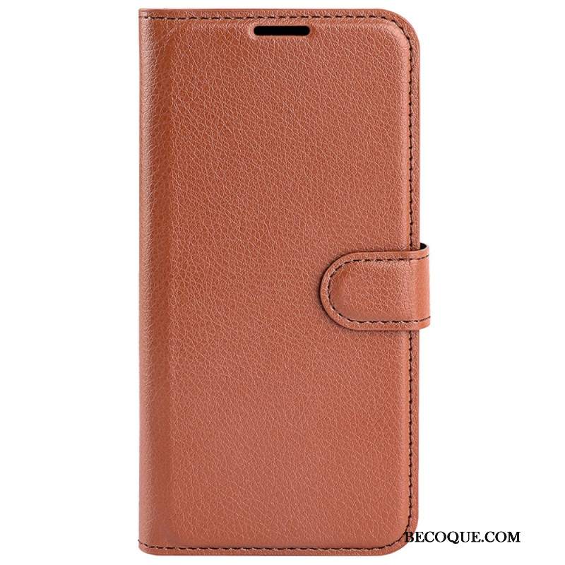 Etui Folio Huawei Pura 70 Klasyczna Sztuczna Skóra Litchi